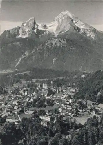 Berchtesgaden - Ort mit Watzmann - ca. 1965