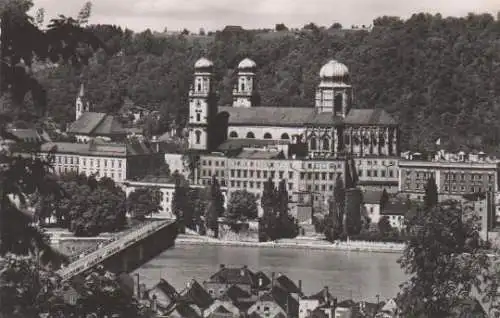 Passau - Blick über Inn zum Dom - ca. 1955