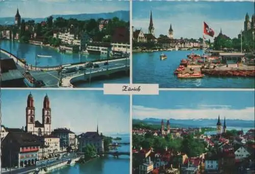 Schweiz - Schweiz - Zürich - 4 Teilbilder - ca. 1975