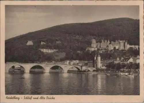 Heidelberg - Schloß und Alte Brücke - 1955