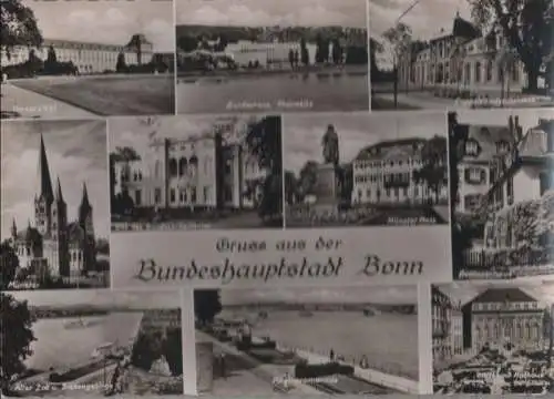 Bonn - u.a. Markt mit Rathaus - ca. 1960