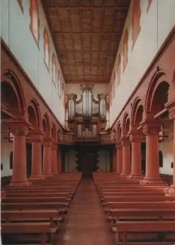 Rheinmünster - Schwarzach, Münsterkirche, Inneres nach Westen - ca. 1980