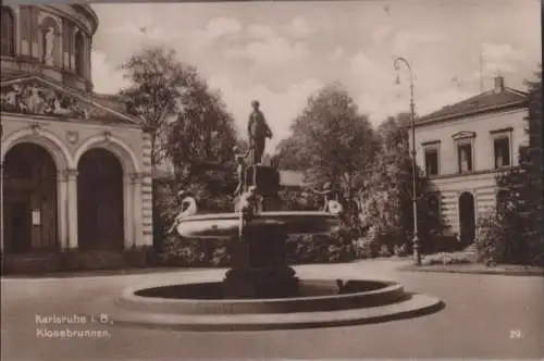 Karlsruhe - Klosebrunnen - ca. 1935