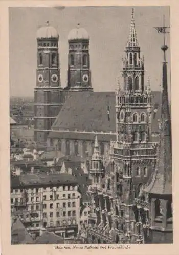 München - Rathaus und Frauenkirche - ca. 1955