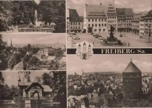 Freiberg - u.a. Springbrunnen im Scheringerpark - 1973