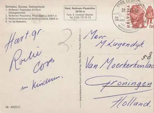 Schweiz - Nufenen - Schweiz - Pass