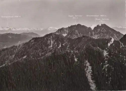 Rottach-Egern - Wallbergbahn, Blick von Bergstation - 1955