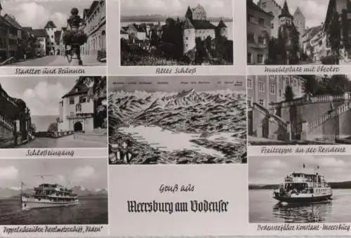 Meersburg - u.a. Stadttor und Brunnen - ca. 1955