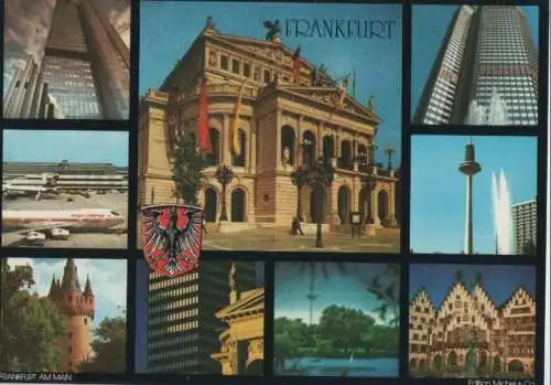 Frankfurt Main - 9 Teilbilder - ca. 1985