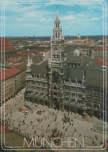 München - Marienplatz und Rathaus - ca. 1985