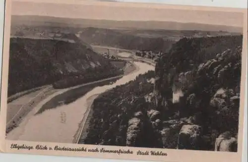 Wehlen - Blick von Basteiaussicht - ca. 1950