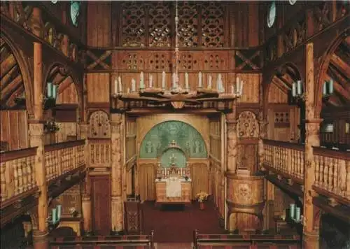 Goslar Hahnenklee - Bockswiese, Nordische Stabkirche - ca. 1985