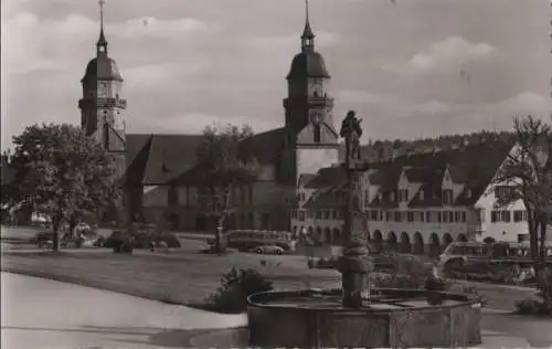 Freudenstadt - Evangelische Stadtkirche und Marktplatz - ca. 1960