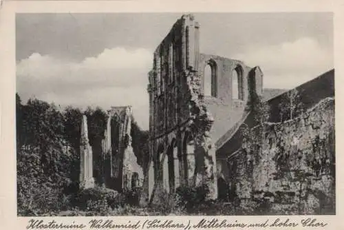 Walkenried - Klosterruine, Mittelruine und hoher Chor - ca. 1960