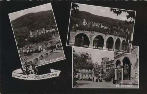 Heidelberg - u.a. Blick auf den Königstuhl - ca. 1955