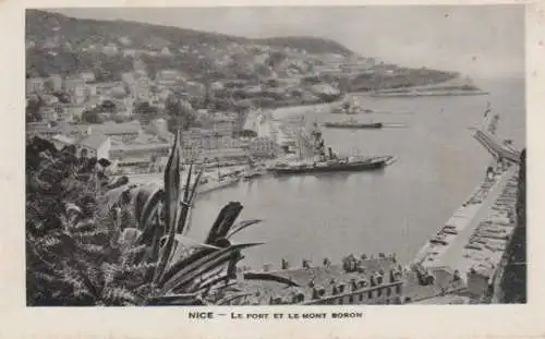 Frankreich - Frankreich - Nice Nizza - Port et le Mont Boron - ca. 1945