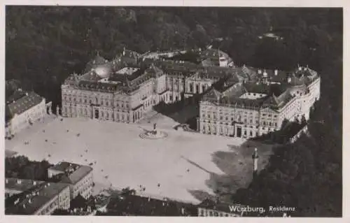 Würzburg - Wrzburg Residenz - Luftbild - 1952