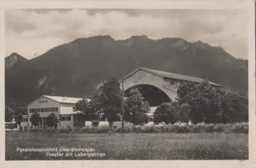 Oberammergau - Theater mit Labergebirge - ca. 1955