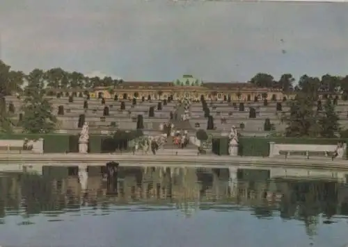 Potsdam, Sanssouci - Schloß mit Terrasse - 1964