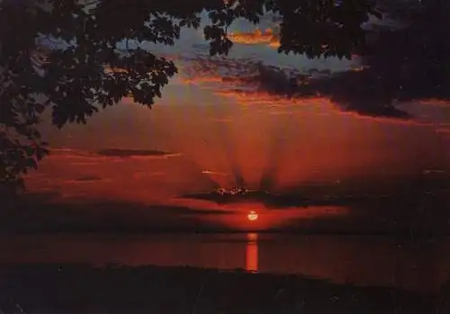 Sonnenuntergang am See - 1968