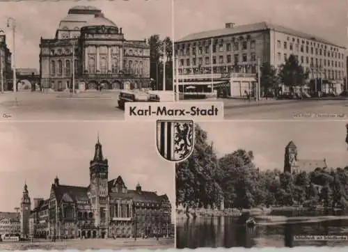 Karl-Marx-Stadt, Chemnitz - u.a. Rathaus - 1961