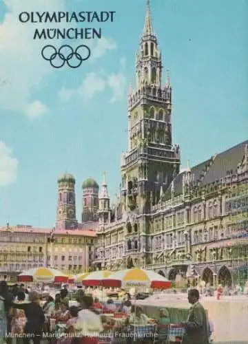 Marienplatz in Olympiastadt München - ca. 1975