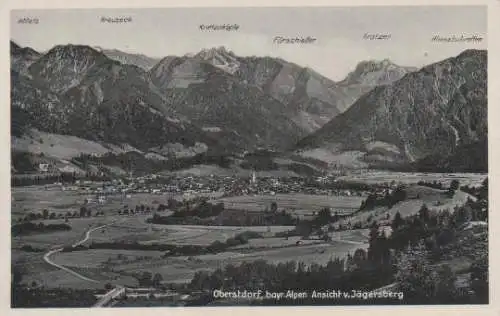 Oberstdorf - Ansicht v. Jägersberg - ca. 1955