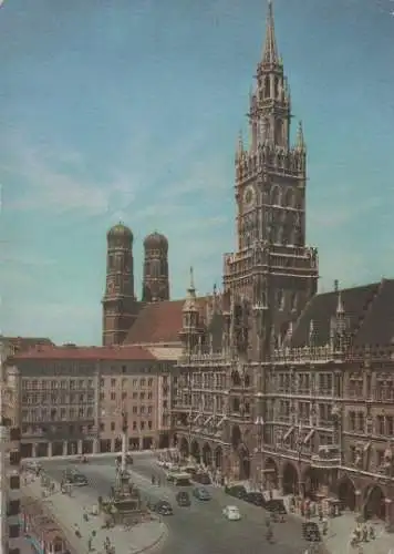 München - Rathaus und Frauenkirche - 1960