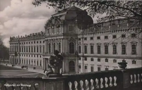 Würzburg - Hofgarten mit Residenz - 1956