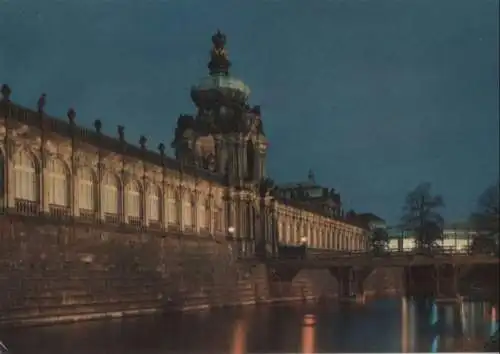 Dresden - Kronentor des Zwingers bei Nacht - ca. 1975