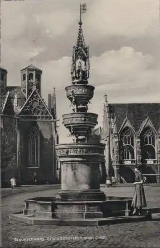 Braunschweig - Altstadtmarktbrunnen - ca. 1955