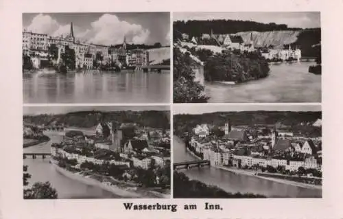 Wasserburg am Inn - 4 Teilbilder - ca. 1960