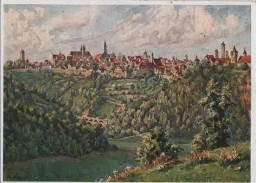 Rothenburg ob der Tauber - nach Gemälde von Paul Sollmann