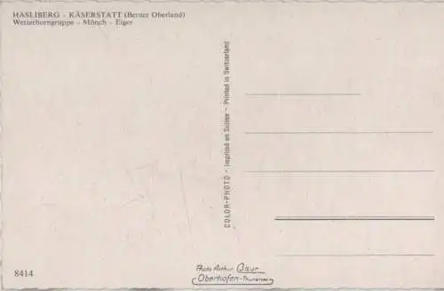 Schweiz - Hasliberg - Schweiz - Käserstatt