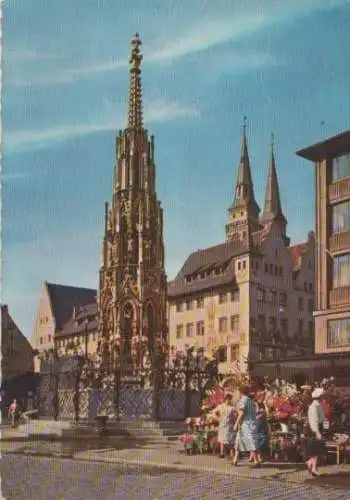 Nürnberg - Schöner Brunnen - ca. 1965