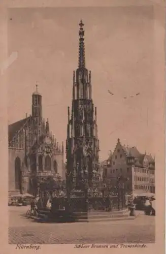 Nürnberg - Schöner Brunnen und Frauenkirche - 1921