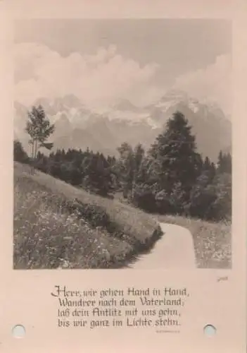 Wanderweg im Hochgebirge - 1969