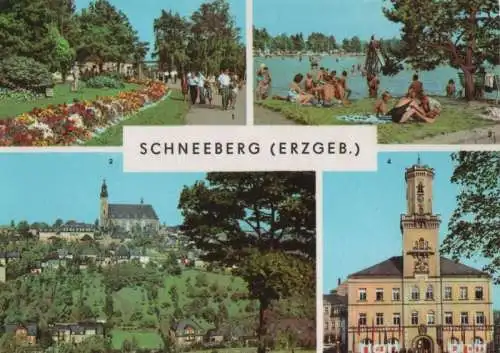 Schneeberg - u.a. Blick zur Kirche - 1972