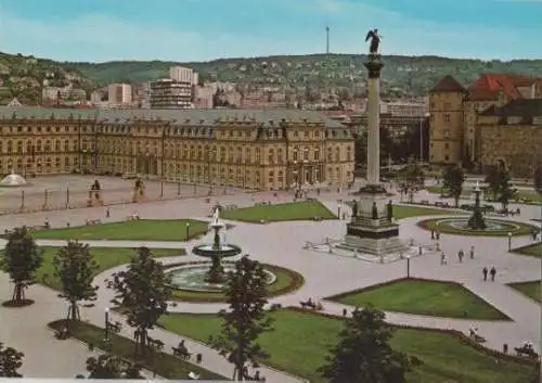 Stuttgart - Schloßplatz und Fernsehturm - ca. 1995