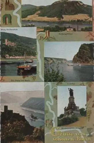 Rhein - u.a. Burg Stolzenfels - ca. 1965