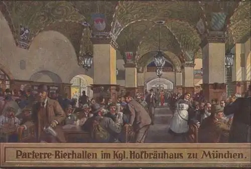 München - Hofbräuhaus, Parterre-Bierhallen