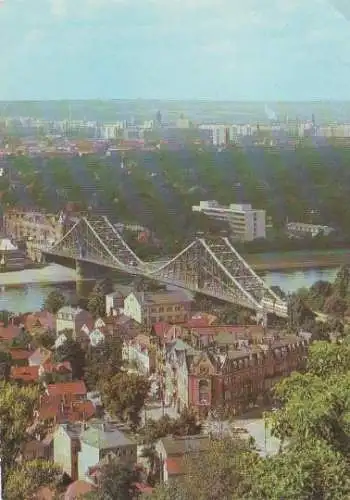 Dresden - Blick zum Blauen Wunder - 1980