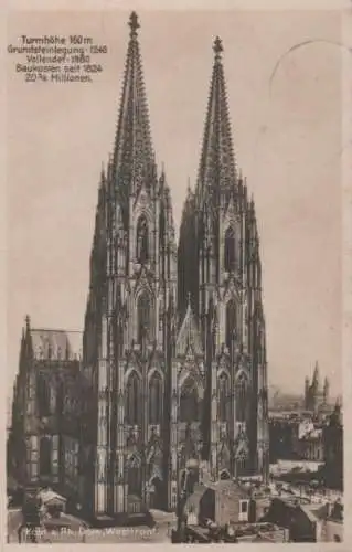 Köln - Dom Westfront - 1928