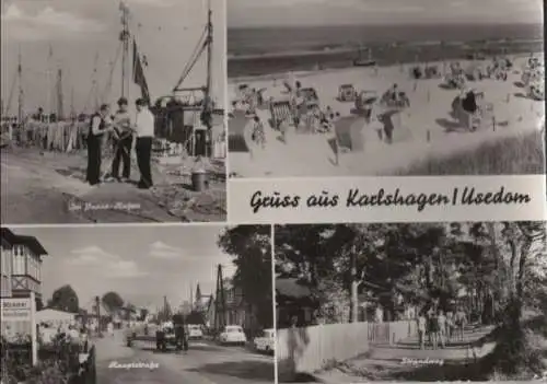 Karlshagen - u.a. Strand mit Körben - 1975