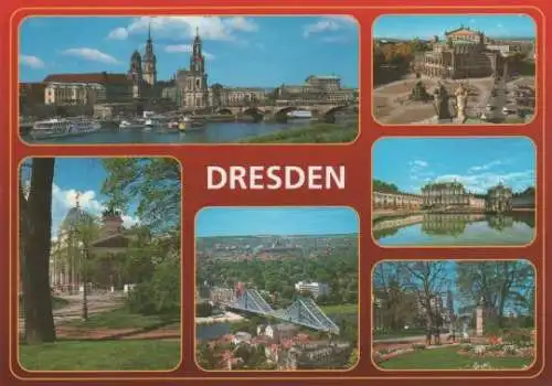 Dresden - Altstadtensemble, Semperoper, Zwinger, Kunstakademie, Das Blaue Wunder, Brühlscher Garten - 2004