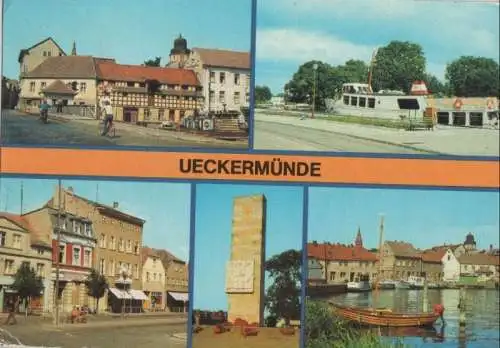 Ueckermünde - u.a. Hafen mit Ueckerbrücke - 1982