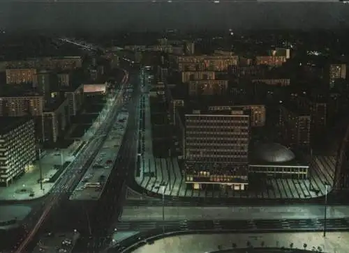 Berlin, Karl-Marx-Allee - Blick vom Interhotel - 1983