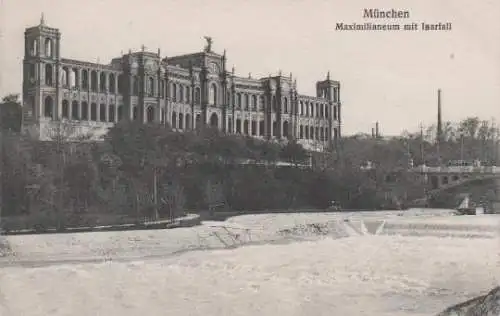 München - Maximilianeum mit Isarfall - ca. 1935