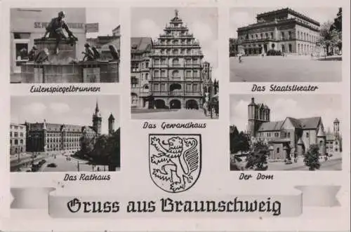 Braunschweig - u.a. der Dom - 1954