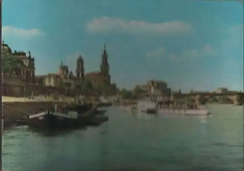 Dresden - Elbansicht mit Brühlscher Terrasse - 1967